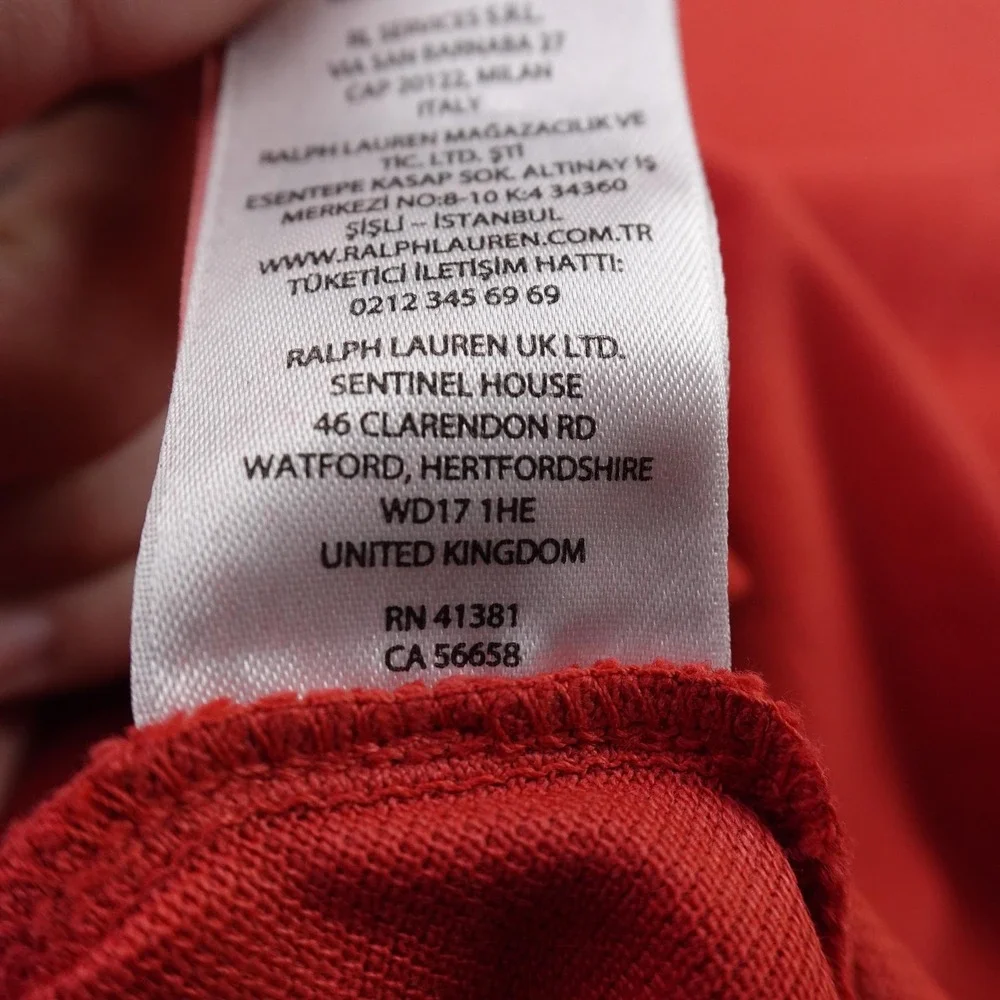 Ralph‎ Lauren Polo Shirt Mens 4XLT Red USA Flag Pony Logo Short Sleeve Golf NYC